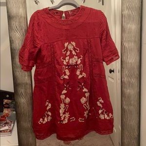 Red free people dress